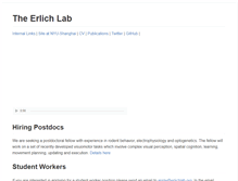 Tablet Screenshot of erlichlab.org